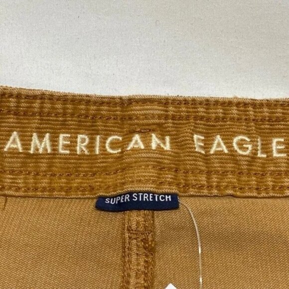 American Eagle Women's Skirt Corduroy Size 12 Golden Brown High Rise A-Line NWT - Picture 10 of 14